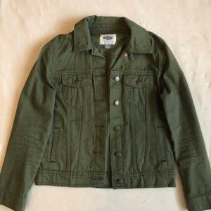 olive green jean jacket